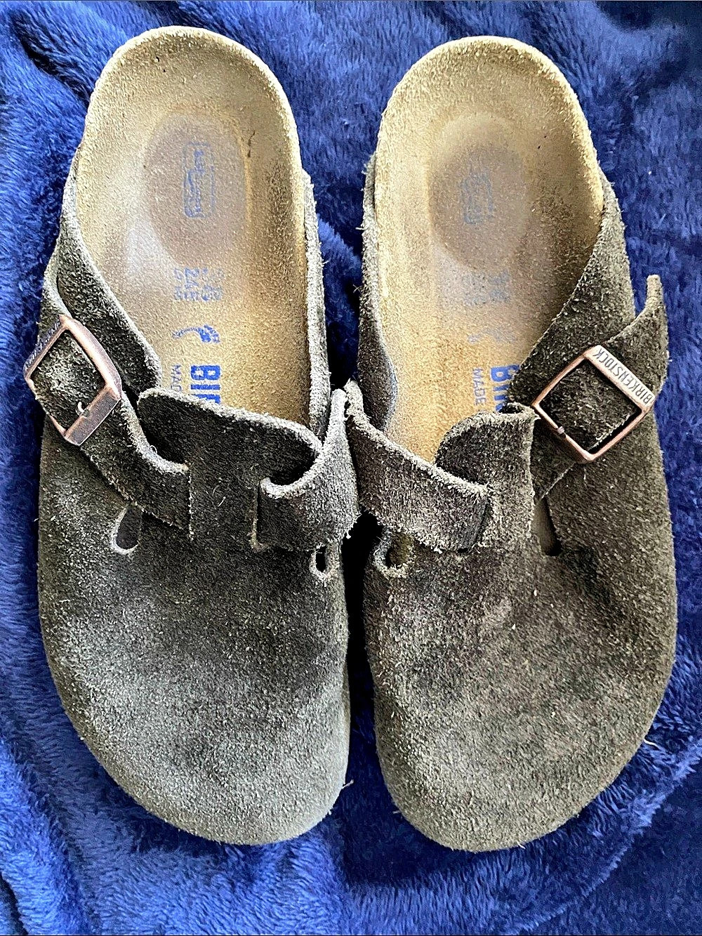 Birkenstock Boston Soft Footbed Suede Clogs Brown EU 38